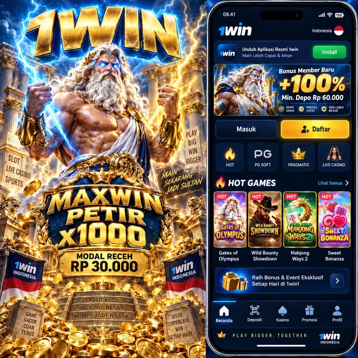 1WIN - Game Slot Online dengan Beragam Tema dan Fitur Bonus